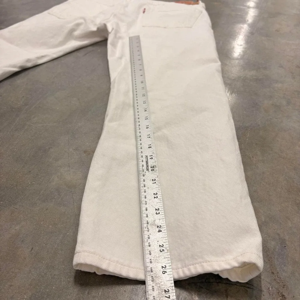 Vintage 2000s Levi's 501 White Button Fly Straight Leg Jeans